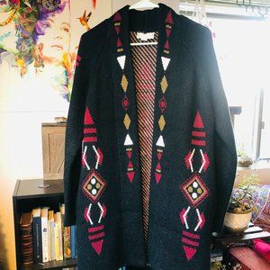 Thick Long Geo Cardigan (M)